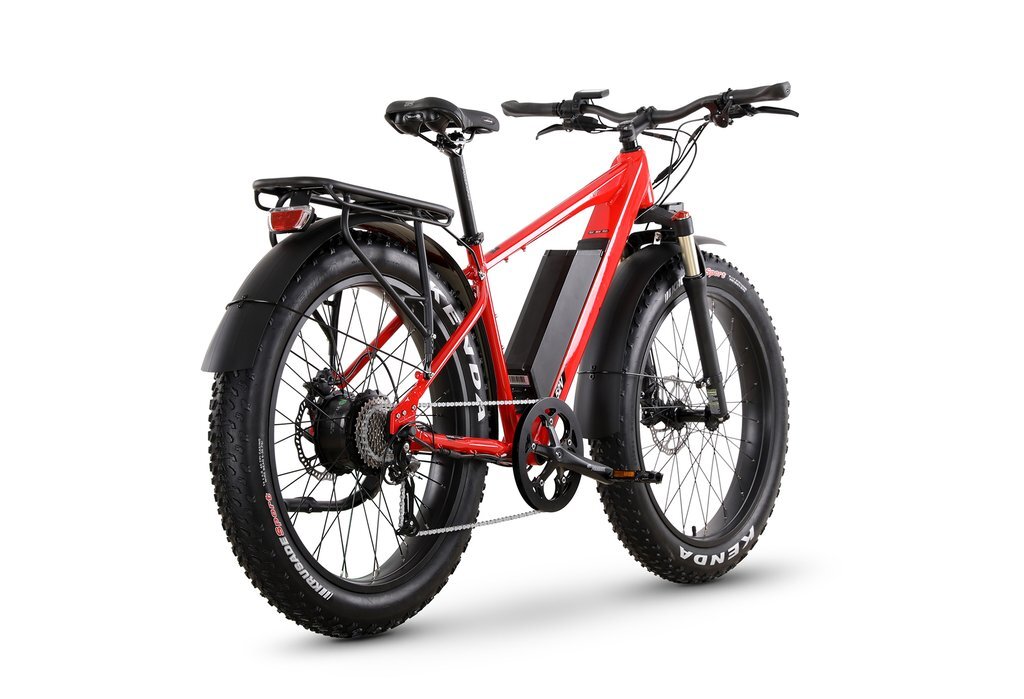 Juiced RipCurrent S: fat backside and rear rack in red