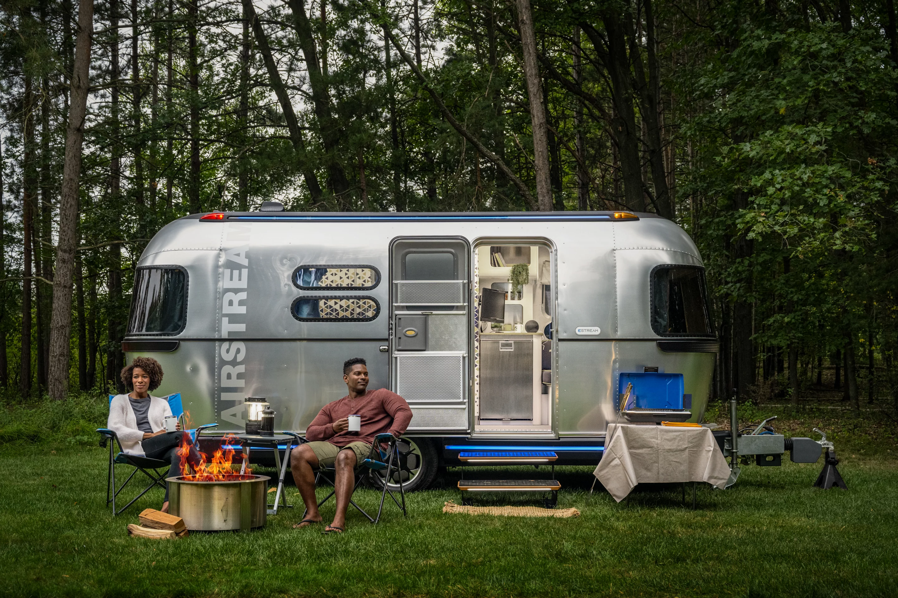 Airstream eStream electrified glamping trailer