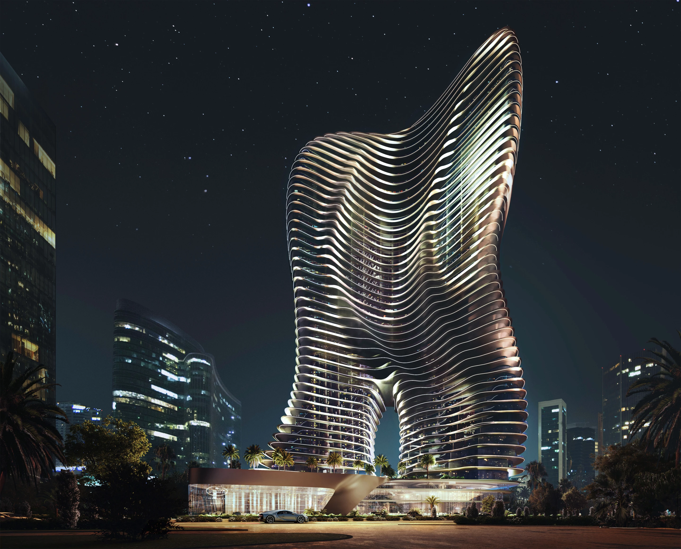 Bugatti Residences will be defined by an extraordinary sculpted design