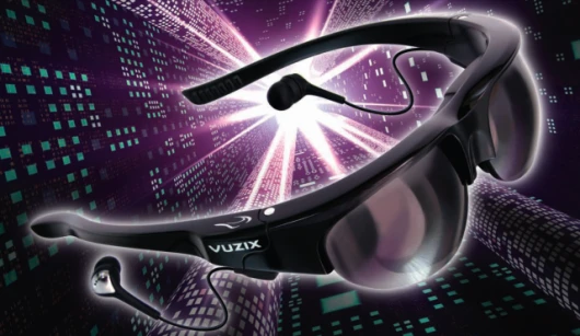 Vuzix Wrap 920AV video eyewear looks like sunglasses and lets you see the world around you.