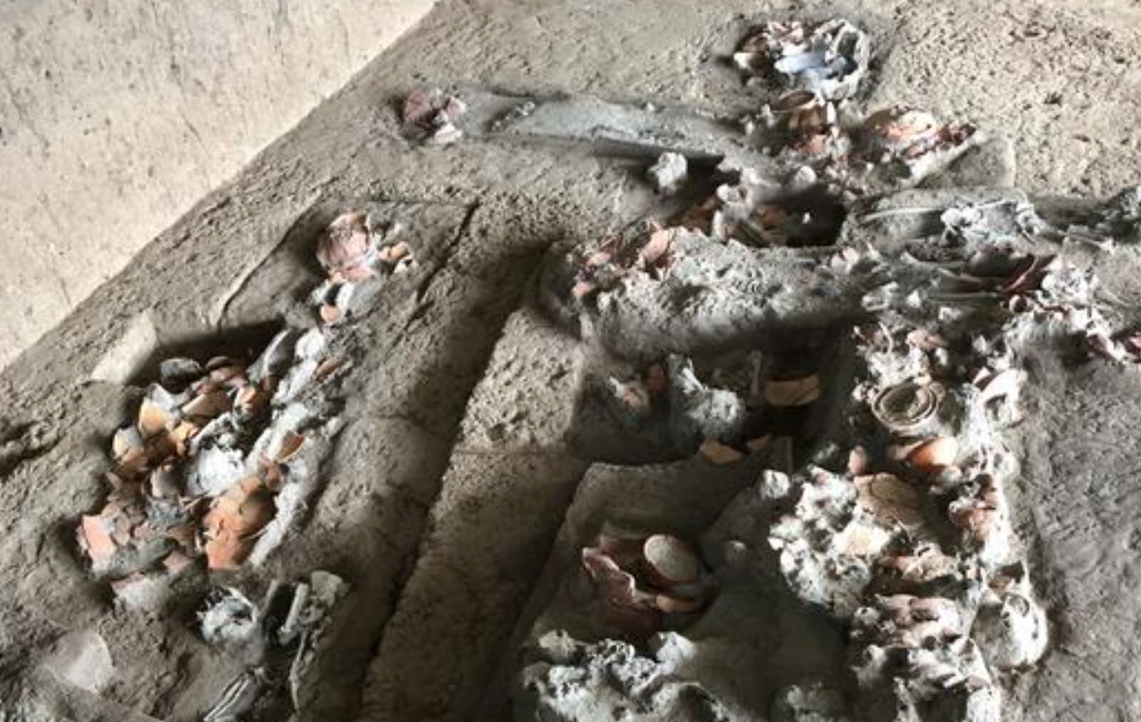Archeological burial site at Nong Ratchawat where teeth samples originated