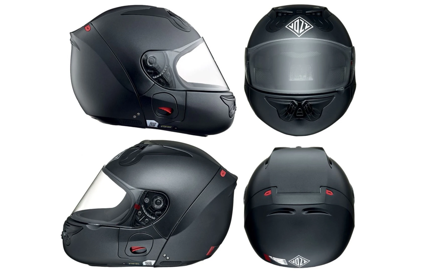 The Vozz RS 1.0 helmet from all viewing angles