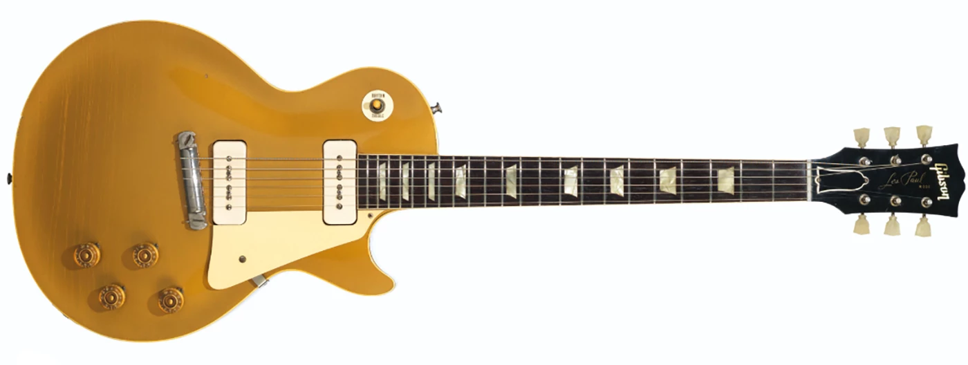 David Gilmour purchased this 1955 "All Gold" Les Paul from Dave DeForrest at Guitar Trader, Red Bank, New Jersey in 1978