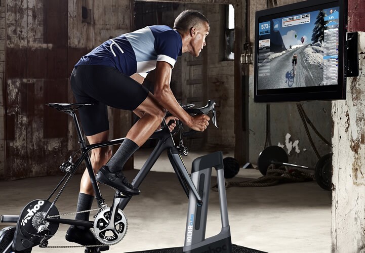 The Kickr Climb is designed to work out different muscles than if the bike is kept level