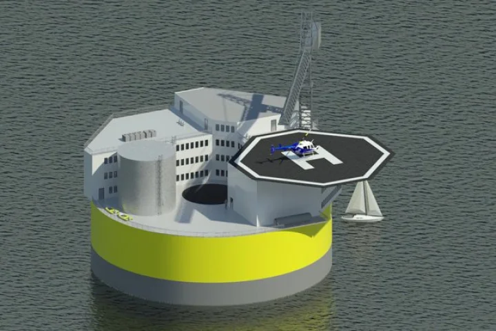 MIT proposes building floating nuclear power plants located 5 to 7 miles into the ocean, enabling the nuclear power plants to ride out a tsunami without sustaining damage (Image: Jake Jurewicz/MIT-NSE)