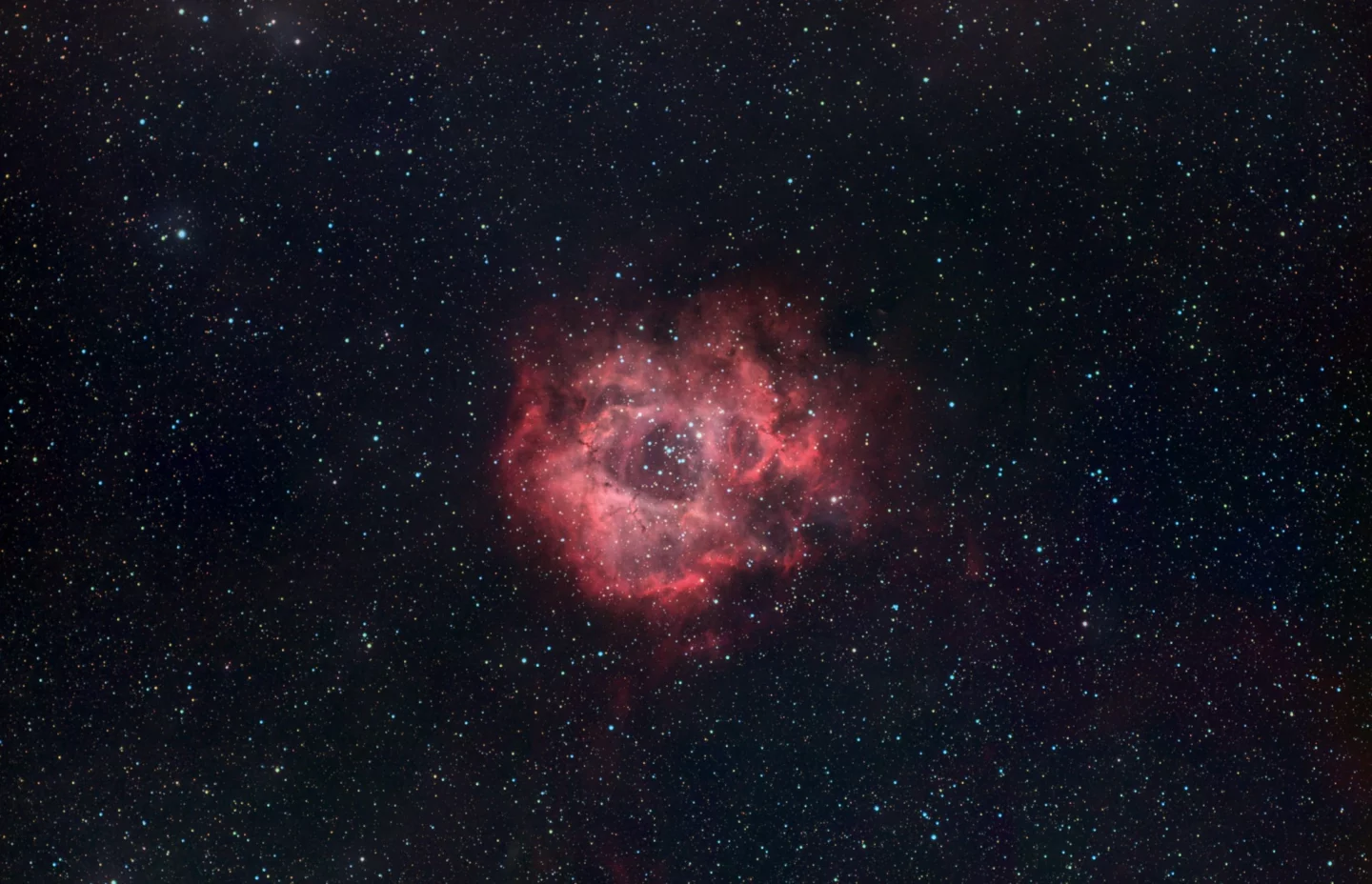 The Rosette Nebula, captured using the ArcBlue C42 at a 350-mm focal length