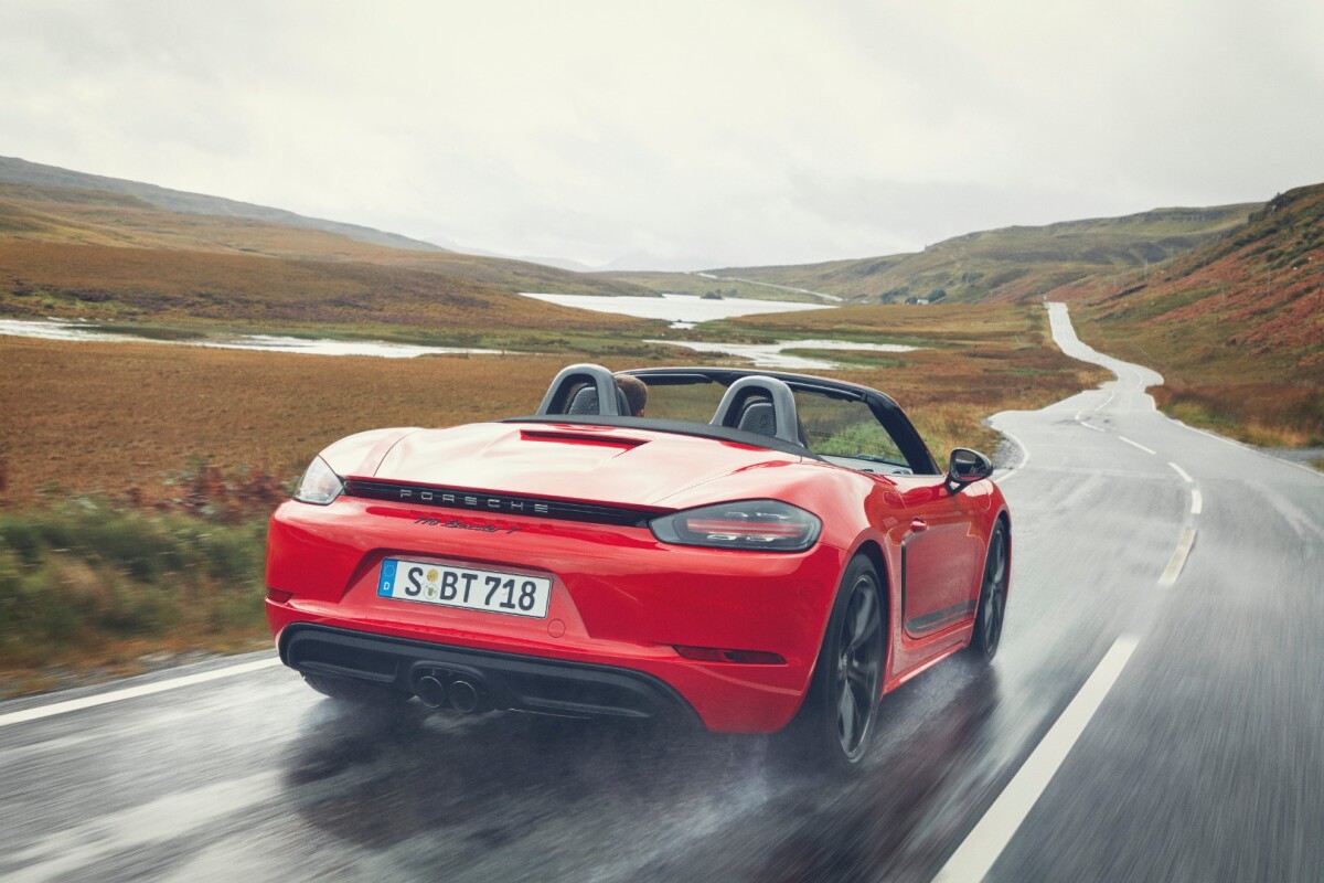 The Porsche 718 T Boxster is a hard-driving version of Porsche's most accessible performance sportscar