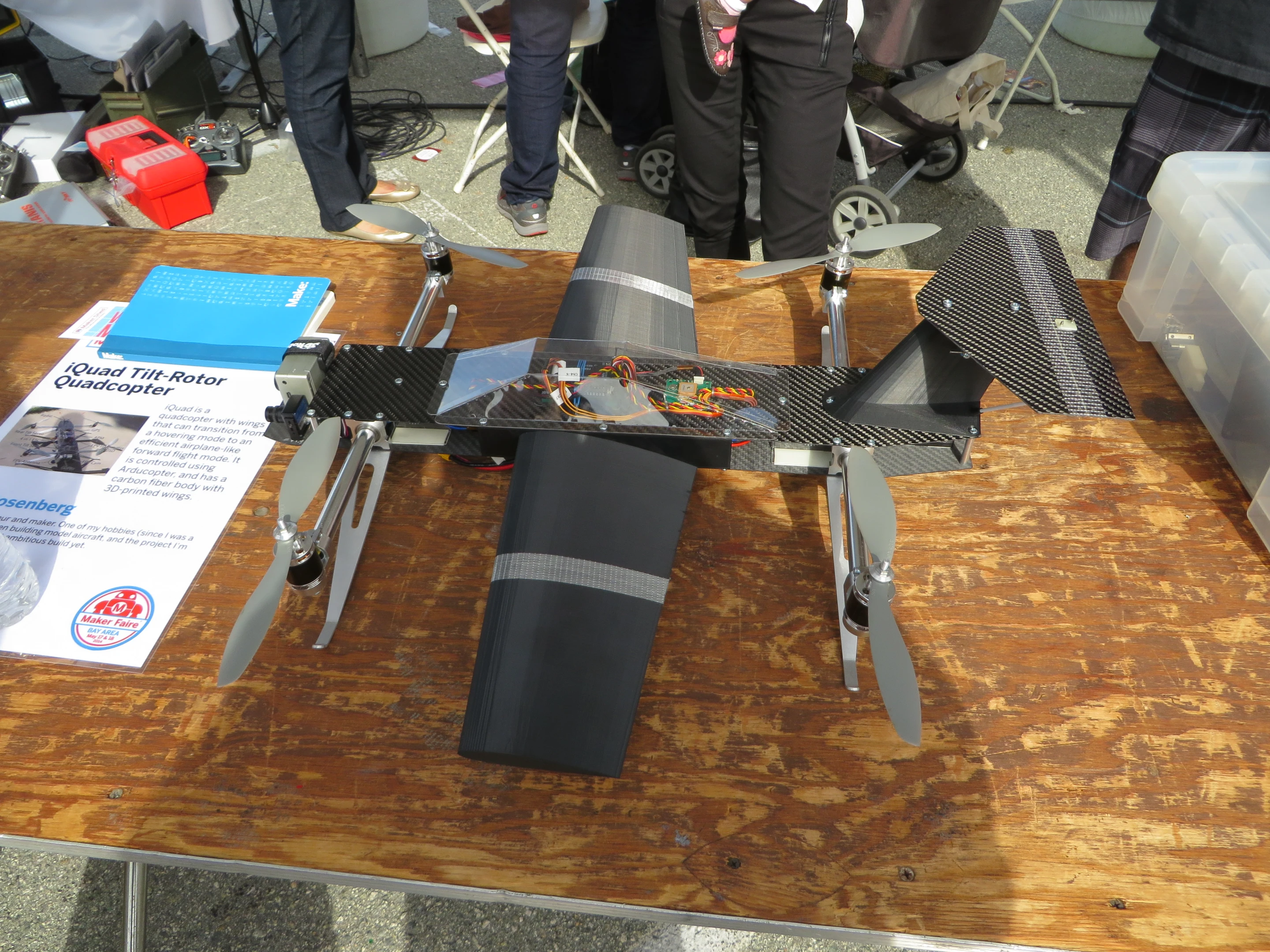 The iQuad tilt rotor quadcopter is like a mini military copter