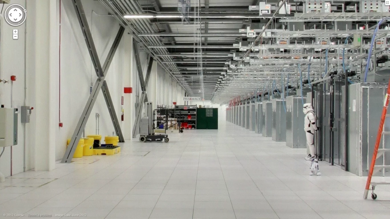 The server floor at the Lenoir data center in North Carolina