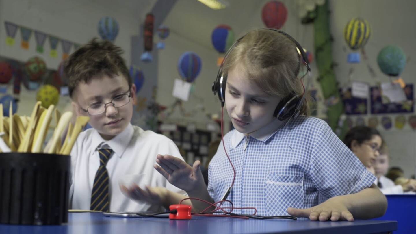 Mogees says the device can be used to teach the basics of rhythm, timbre and other musical skills