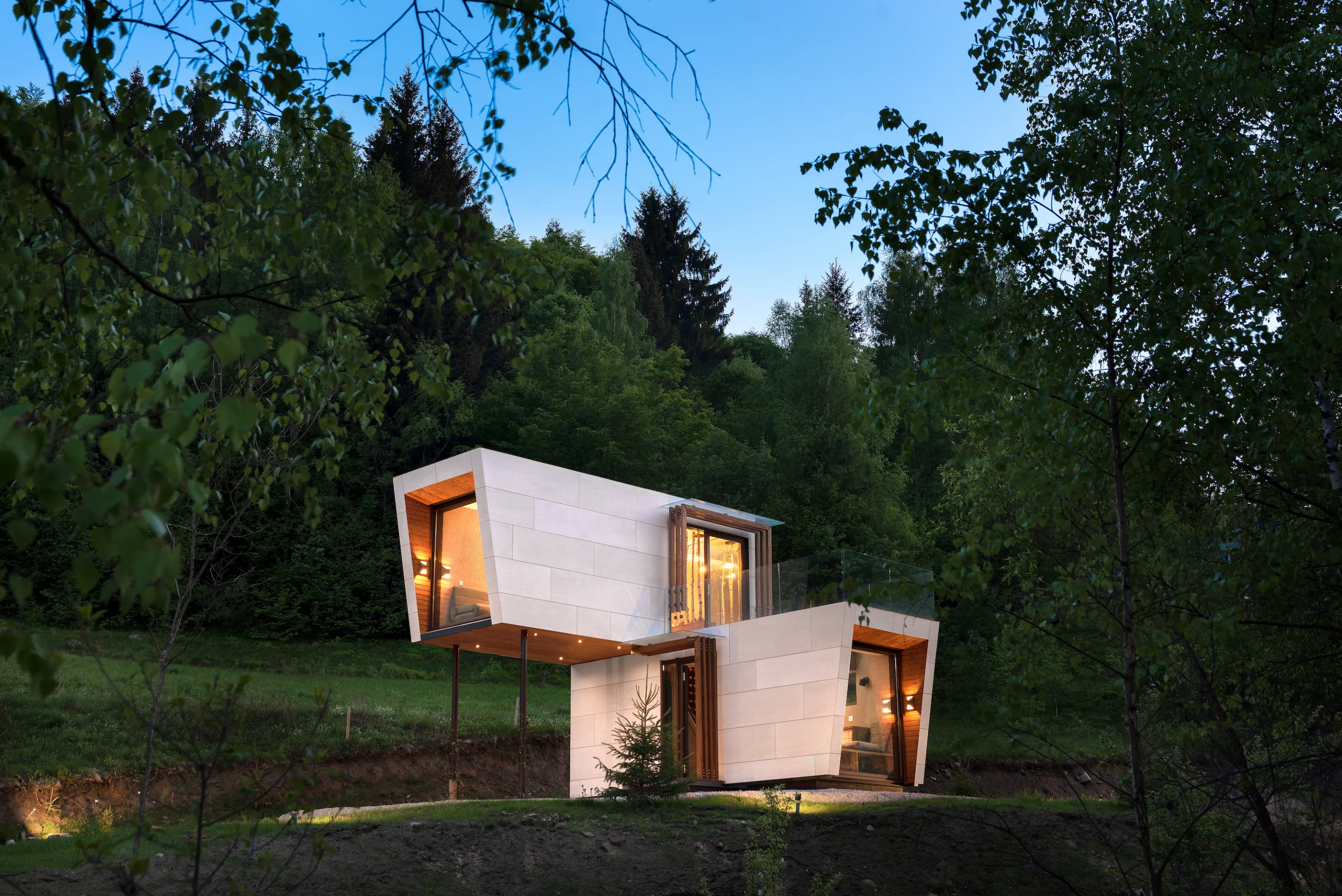 The Cabini Edelweiss takes tiny living to another level – literally – by taking the form of one tiny house stacked on top of another