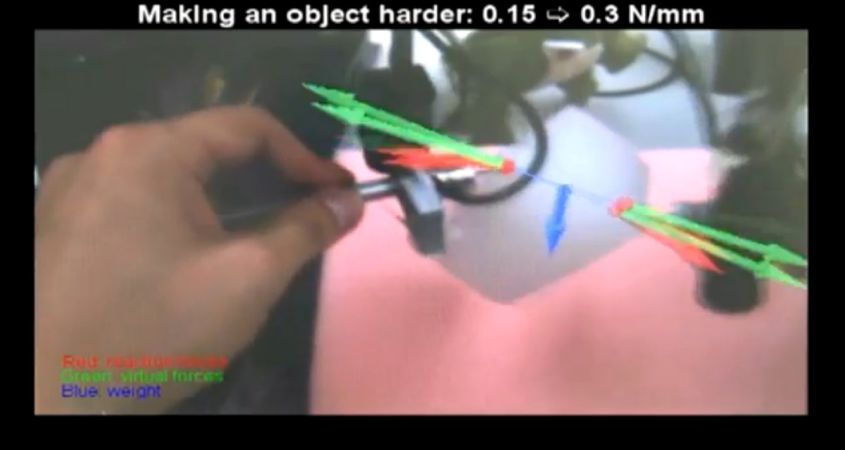 Haptic feedback system for beaming