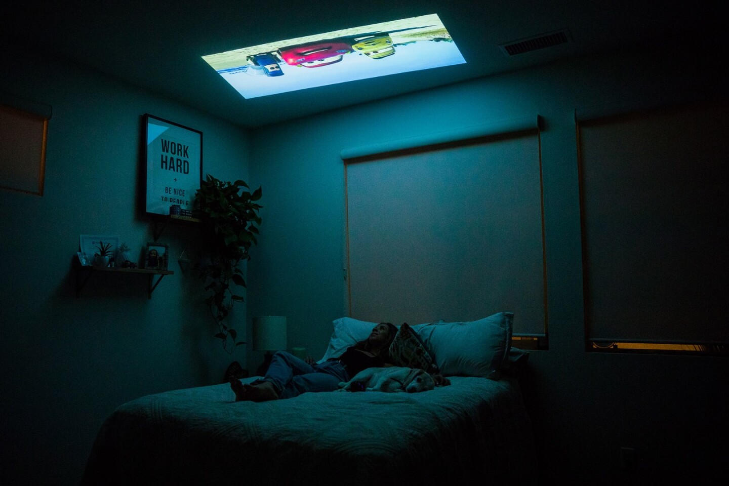 Bedtime ceiling screen: yes please
