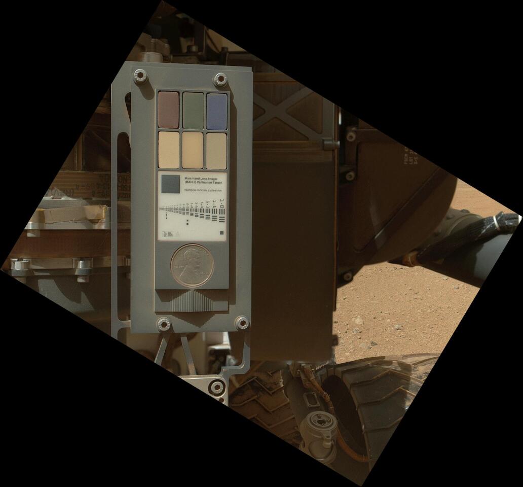 Image calibration target (Image: NASA/JPL-Caltech/Malin Space Science Systems)
