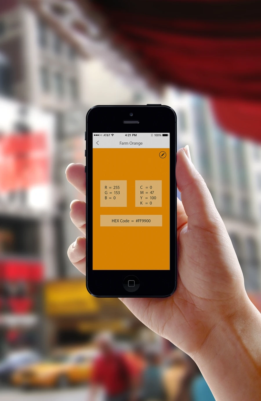 The Scribble mobile app provides users with information about the color they have scanned