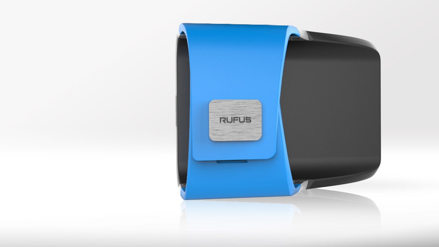 The Rufus Cuff's band is interchangeable, and will be sold in a variety of colors