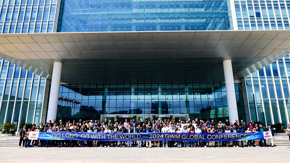 GWM flew in several hundred international automotive journalists for the 2024 Beijing International Auto Show, with those journalists also attending the annual GWM company conference where the motto is clear for all to see. We think that's the Chinese equivalent of "go big or go home"