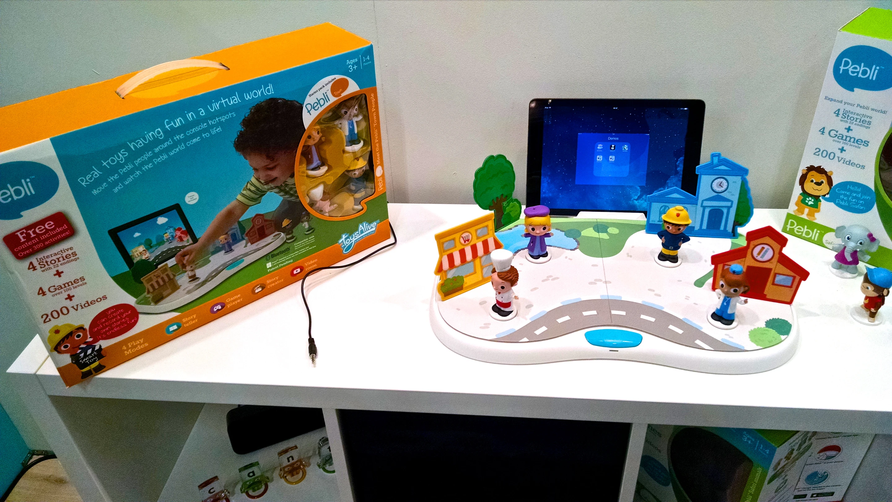Seebo shows how its smart toy technology brings Mookie Toys' Pebli Town to life with tablet-based stories and gameplay (Photo: C.C. Weiss/Gizmag)