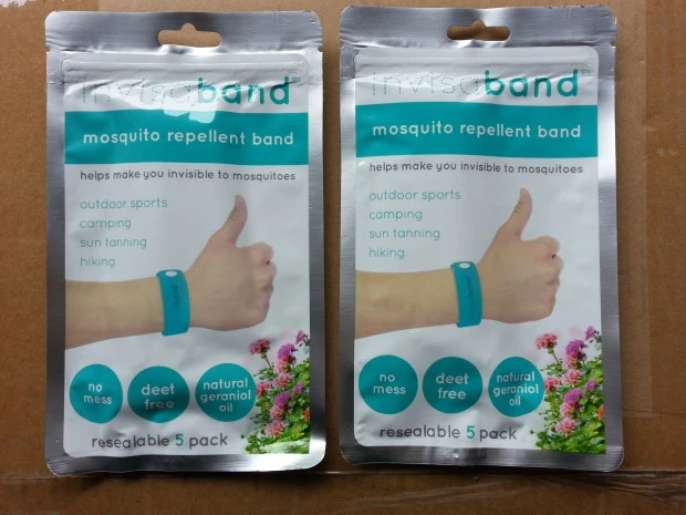 This oil from the geranium flower, known as geranoil, is released slowly through the Invisaband's microfiber material