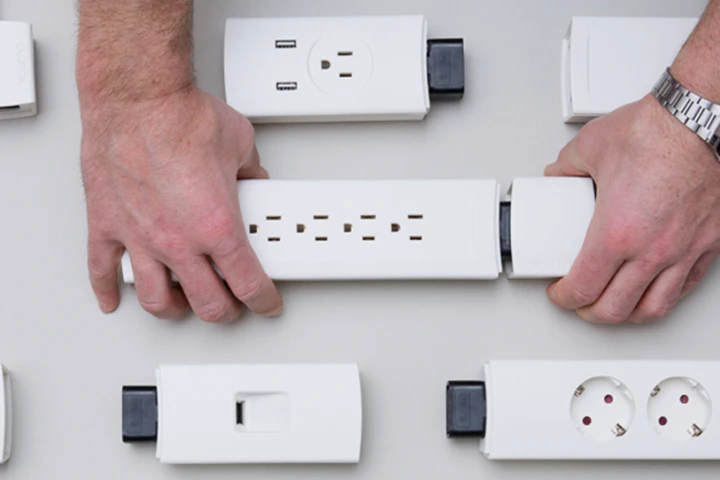 The Youmo will come with US or EU base cords in a variety of colors and lengths, as well as a variety of different modules for different uses
