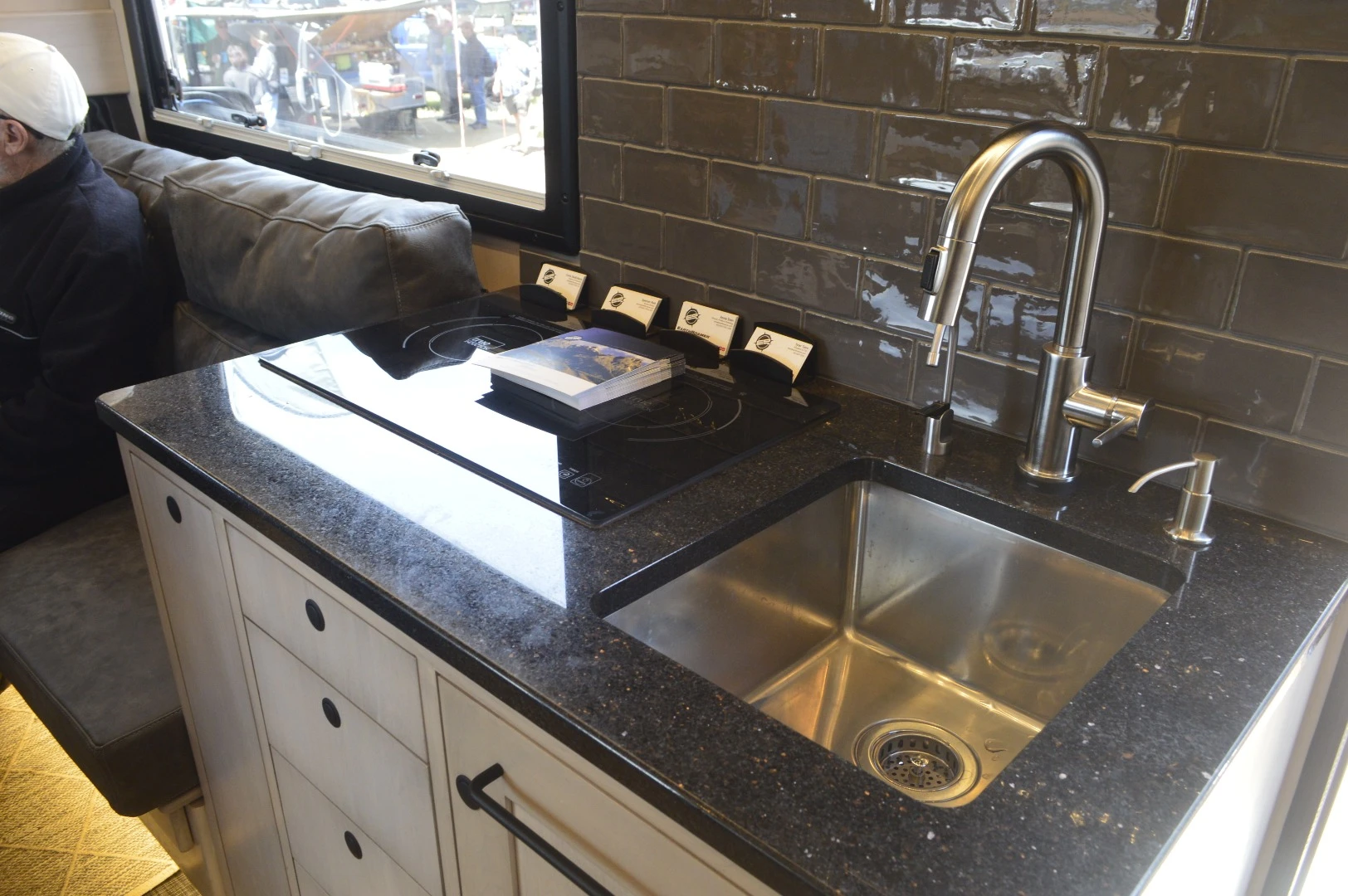 The XV-LTS comes standard with a single-burner induction cooktop and a dual-burner is available optionally (on some floor plans)