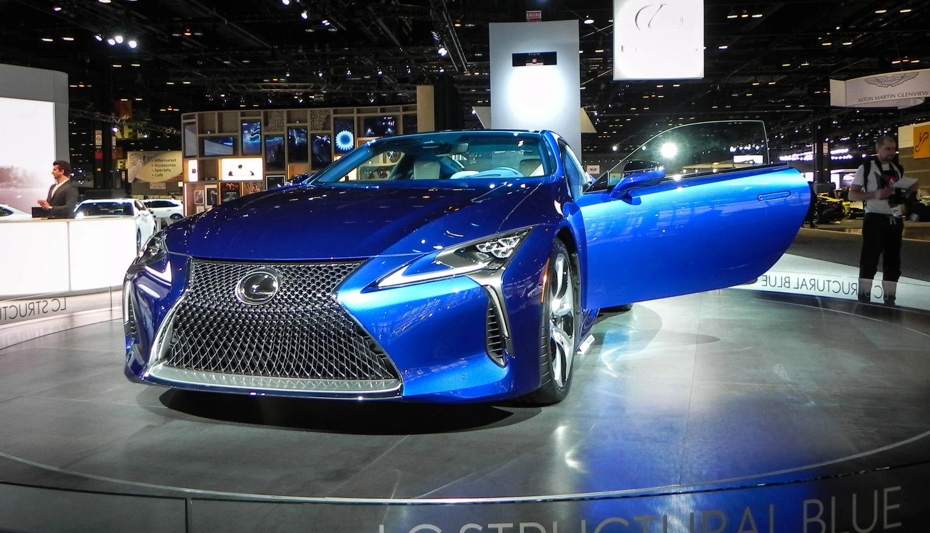 Lexus is also showcasing a new Structural Blue color for the LC