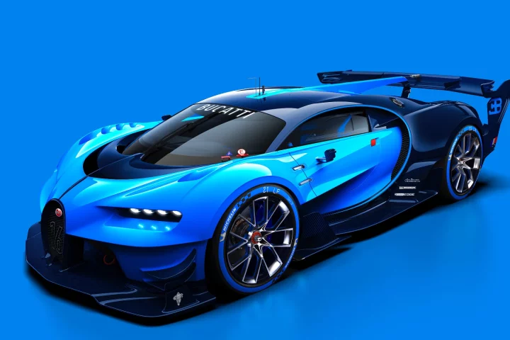 The Vision Gran Turismo is highly reminiscent of the Veyron, but its front-end does have some distinctive revisions