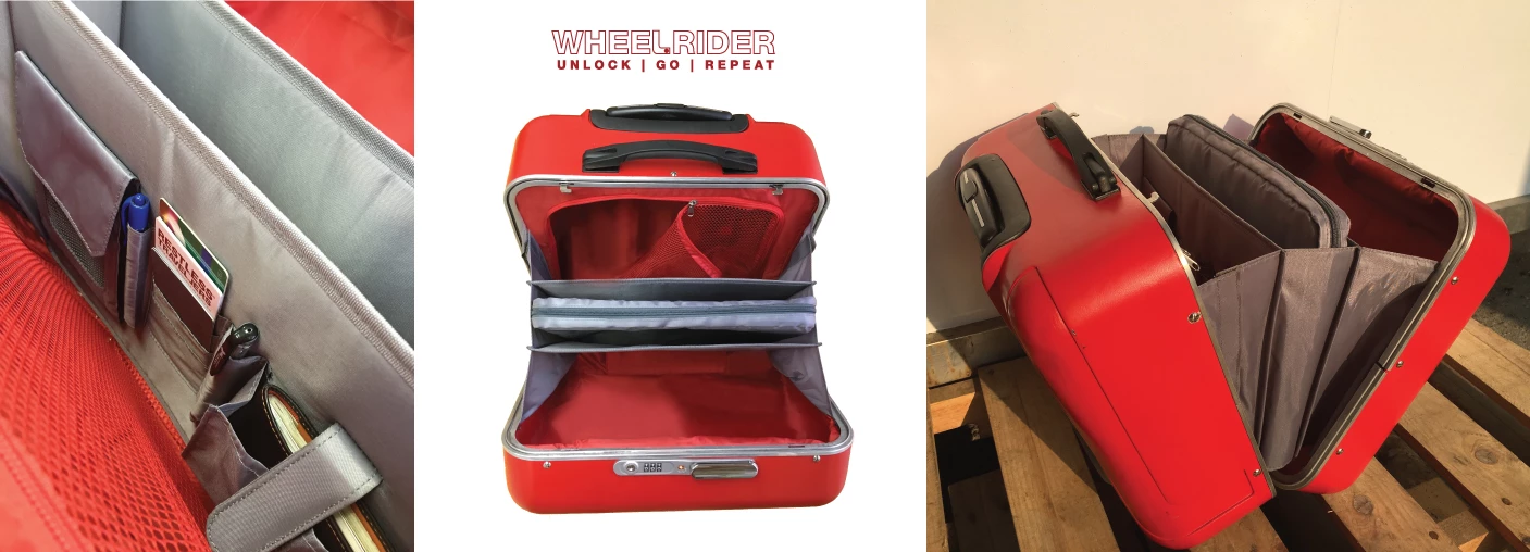 The Wheelrider can be divided in three compartments, including a padded laptop pouch in the middle