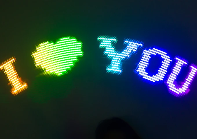The Mstick can be used for writing light-messages in the air