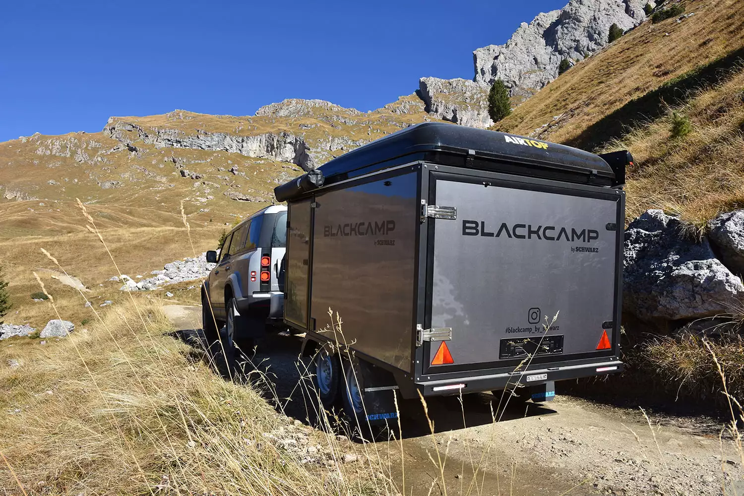 The Blackcamp Freeda isn't the tiniest camper out there, but it's designed to pack into a compact box for following the tow vehicle down narrow tracks