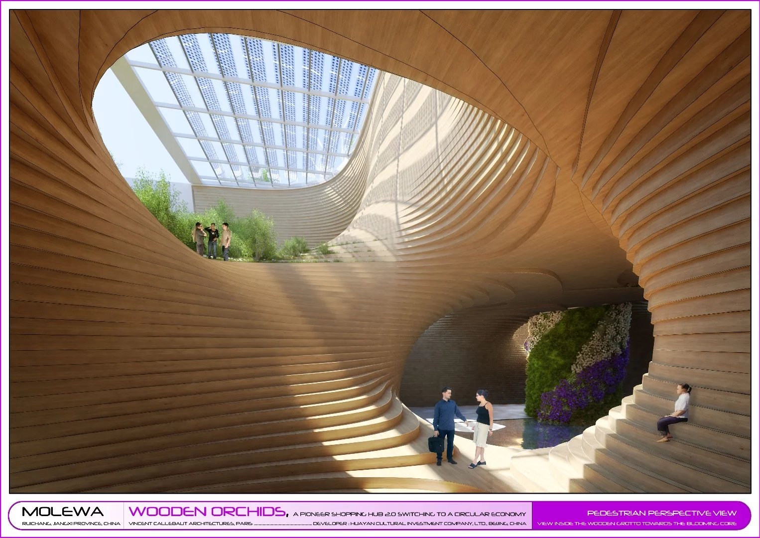 Its counterpart would feature 200 shops promoting organic foods, in addition to a farmers market which sports transparent facades