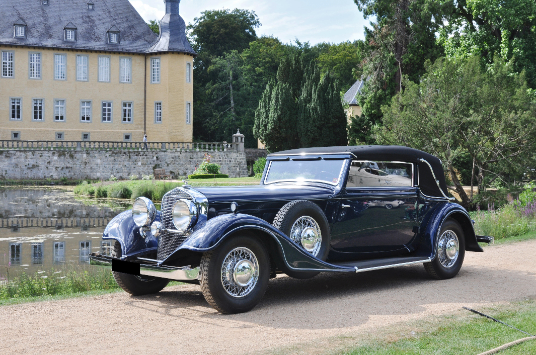 2018 Monterey Car Week Auction Report | 1934 Horch 780 B Cabriolet | Estimate: from $600,000 to $775,000 | Failed to reach reserve price. High bid: $520,000 | Auction: Bonhams | Lot 105 | Official Description