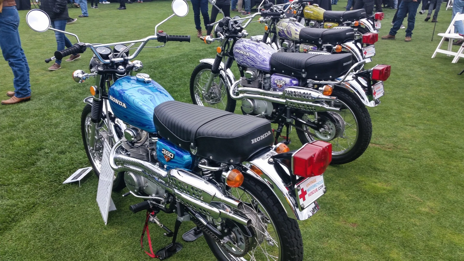 Some Honda CL350s with odd paint jobs
