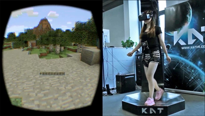 The Kat Walk VR treadmill provides greater freedom of movement without supports or harnesses getting in the way