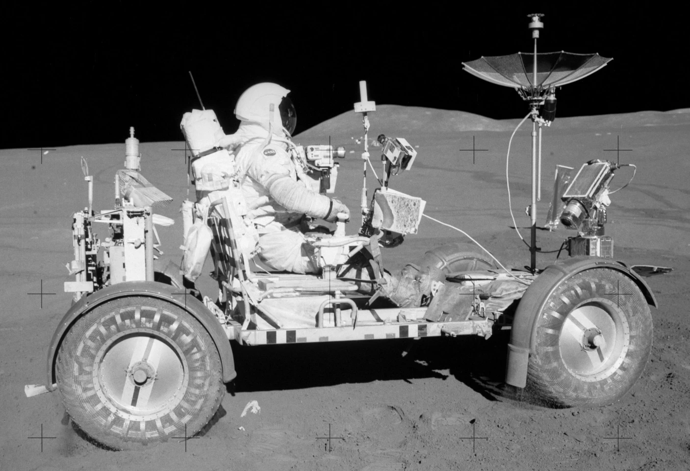 The Lunar Rover included a remote controlled television camera