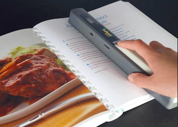 The portable VuPoint Solutions Magic Wand A4 color scanner can scan a page in B&W in around 4 seconds