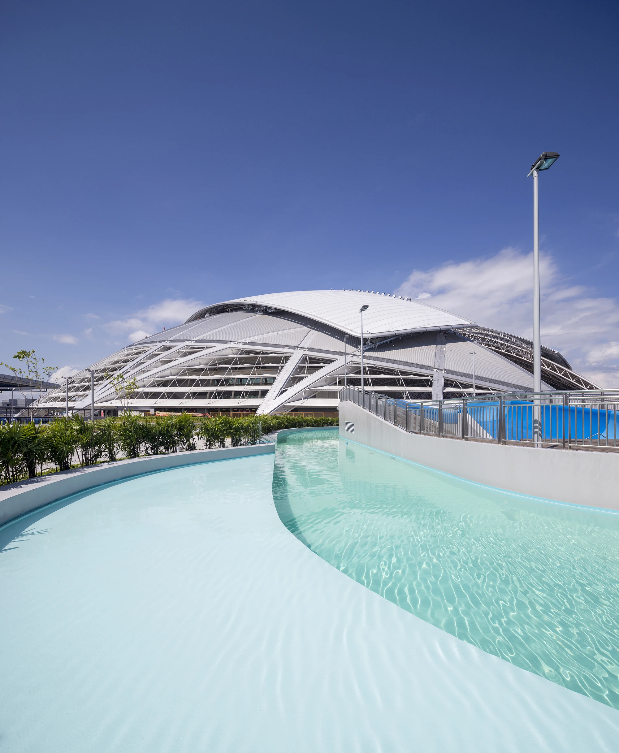 The complex includes a water center for canoeing, kayaking and related activities (Photo: DP Architects)