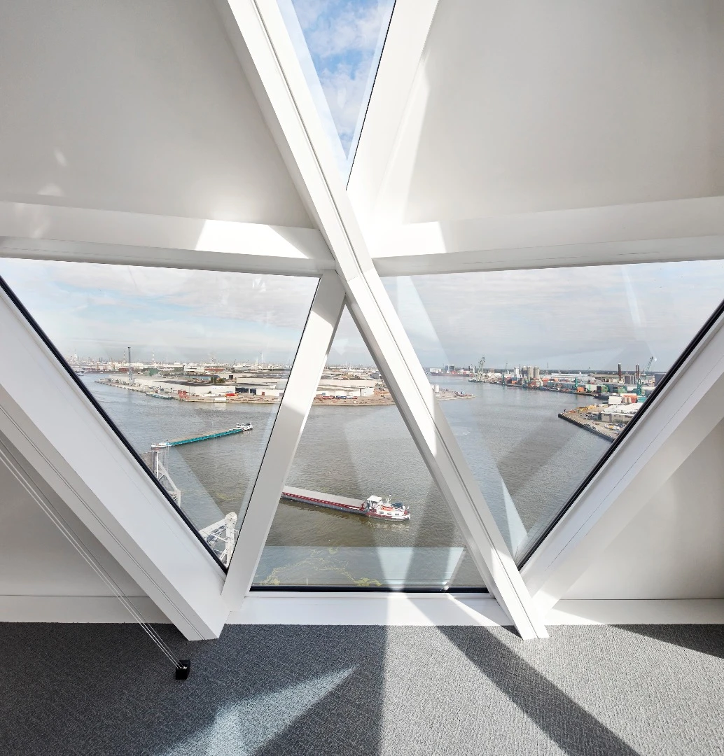 View from inside the new extension