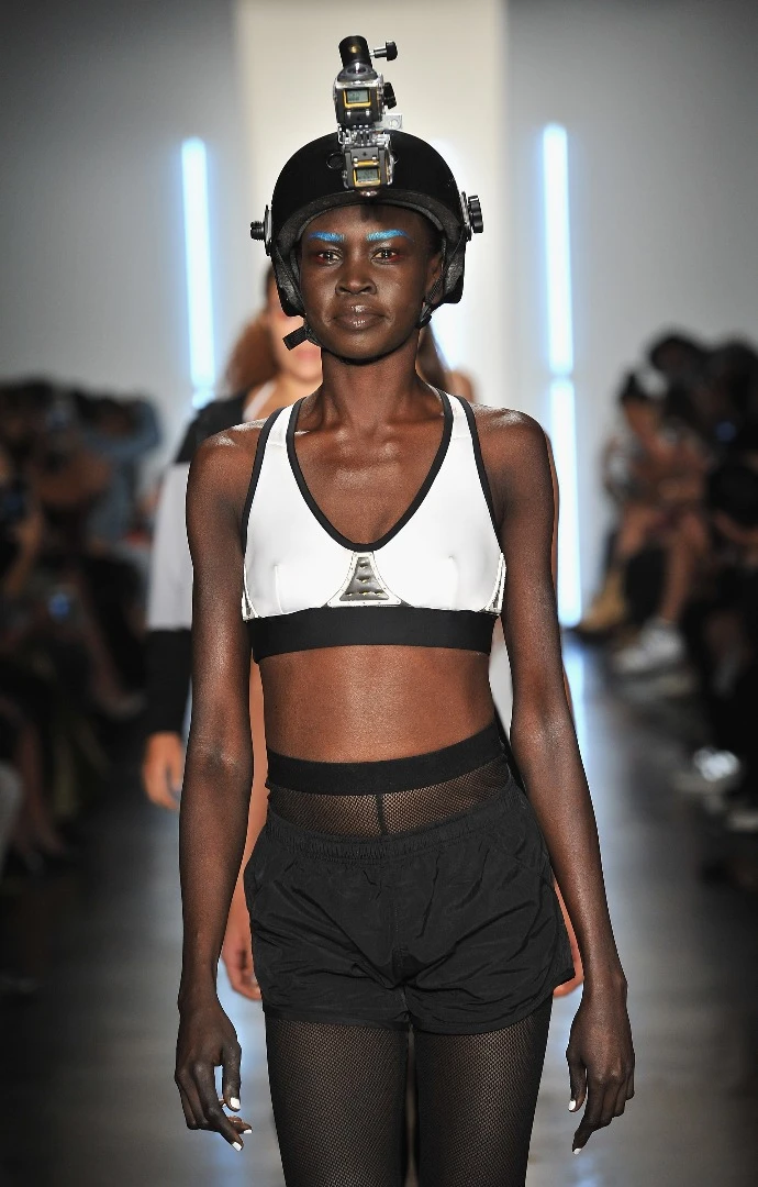 The Chromat Aeros Sports Bra at Chromat's Spring/Summer 2016 runway show at MADE Fashion Week