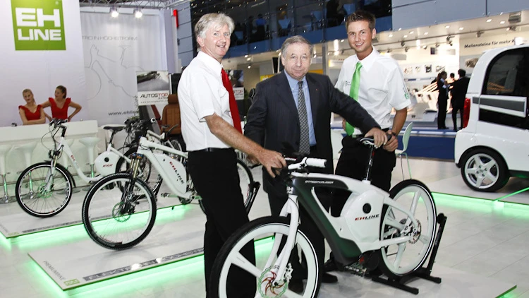Jean Todt, President of the FIA and former Ferrari CEO, Jean Todt visits the EH Line stand.