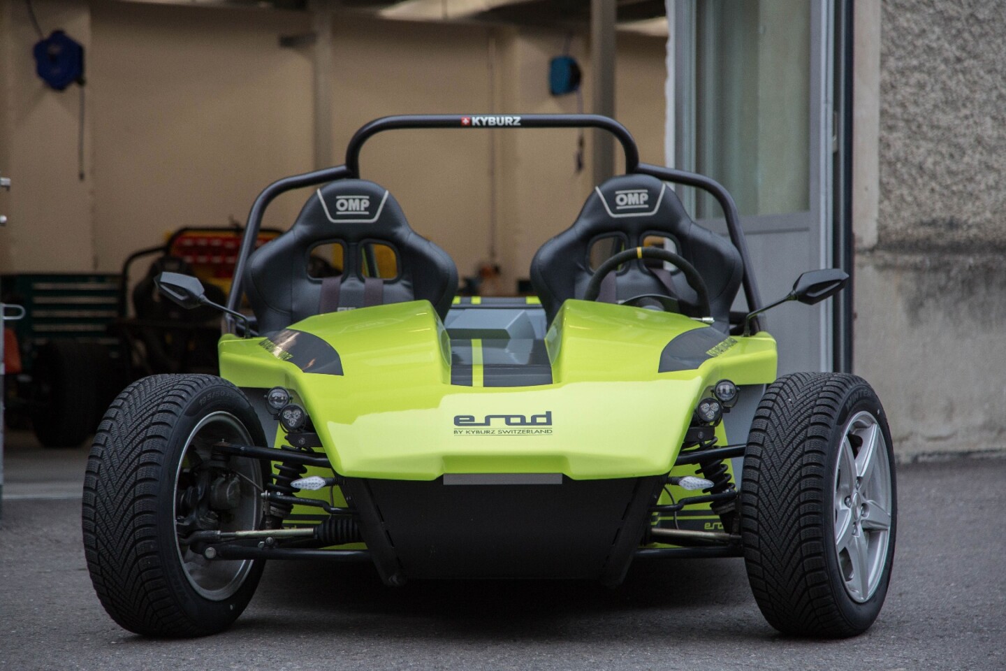 There is plenty of space behind the wheel of the eRod, even for gangly six-footers