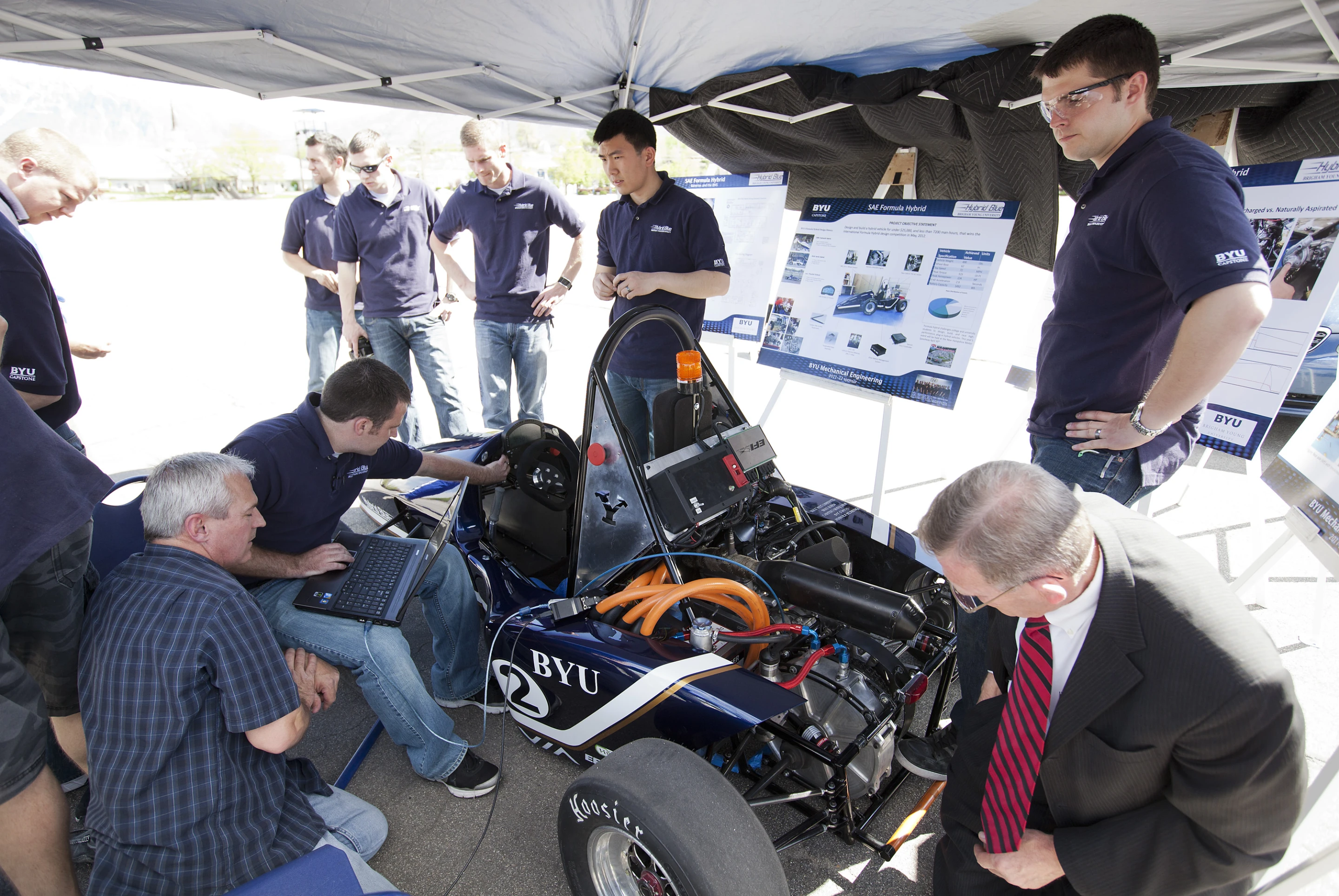 Hybrid Blue in the pit area