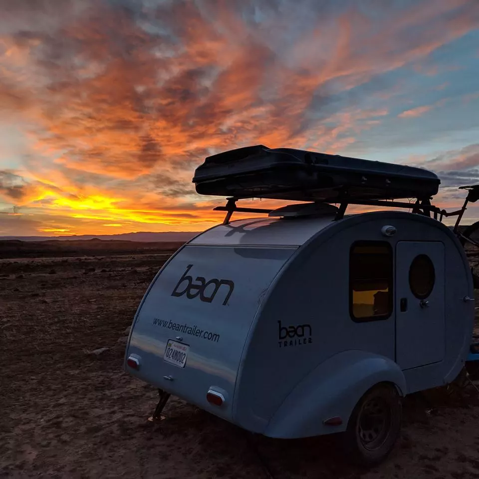 With the roof-top tent up top, the Bean gets ready to sleep some extra campers