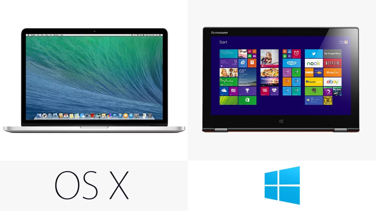 It's OS X Mavericks vs. Windows 8.1 (or Windows 8.1 Pro)