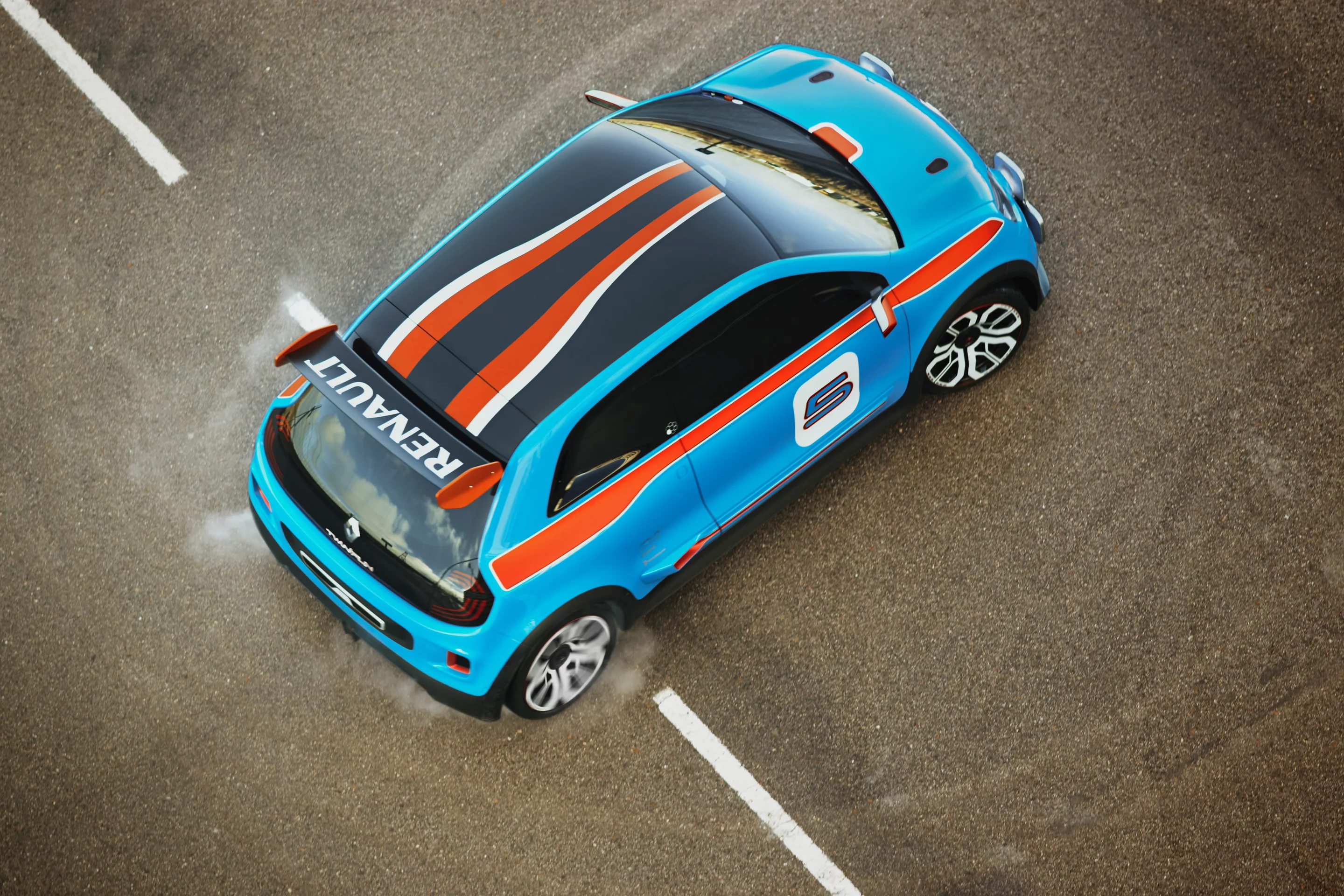 Top down view of the Twin'Run Concept Car