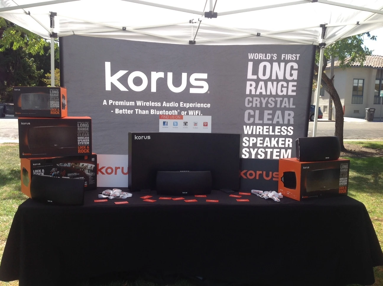 The Korus Wireless Speakers making a public appearance recently