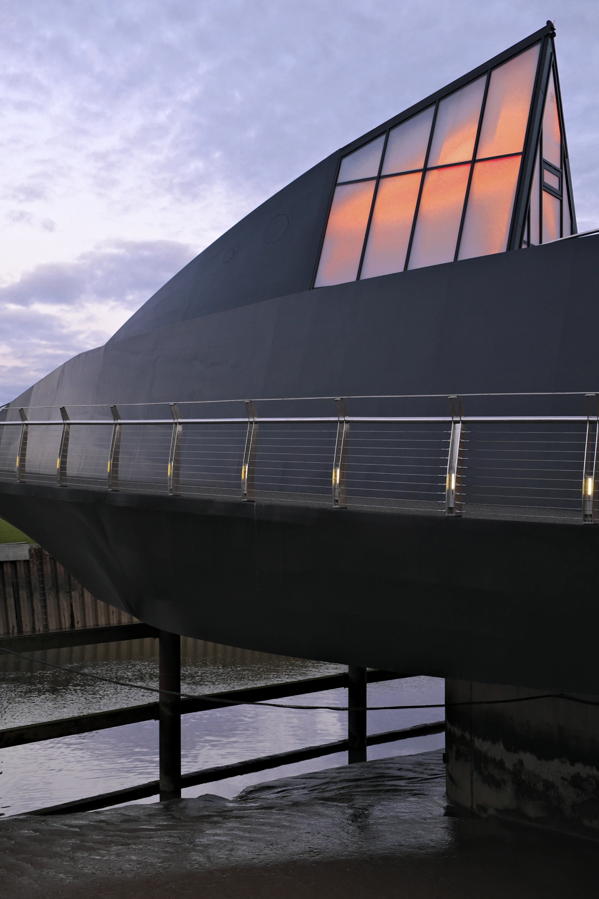 Lights define the footbridge's shape to onlookers at night (Photo: Timothy Soar)