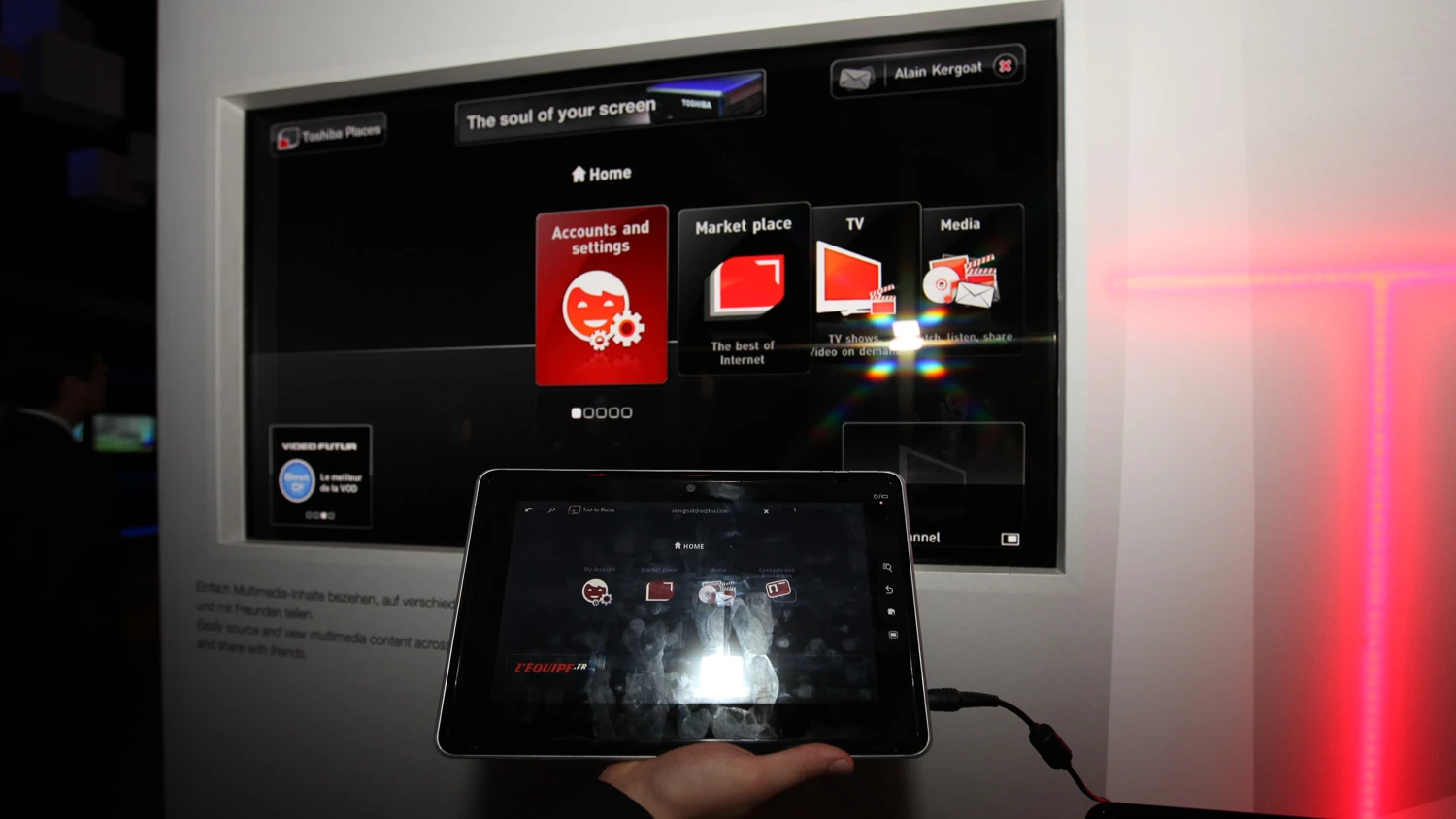 Toshiba's Folio 100 media tablet at IFA 2010