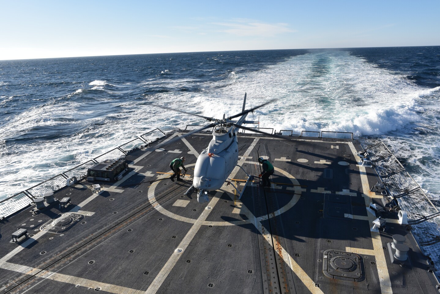 The MQ-8C Fire Scout on the deck of USS Jason Dunham (DDG 109) (Photo: Northrop Grumman)