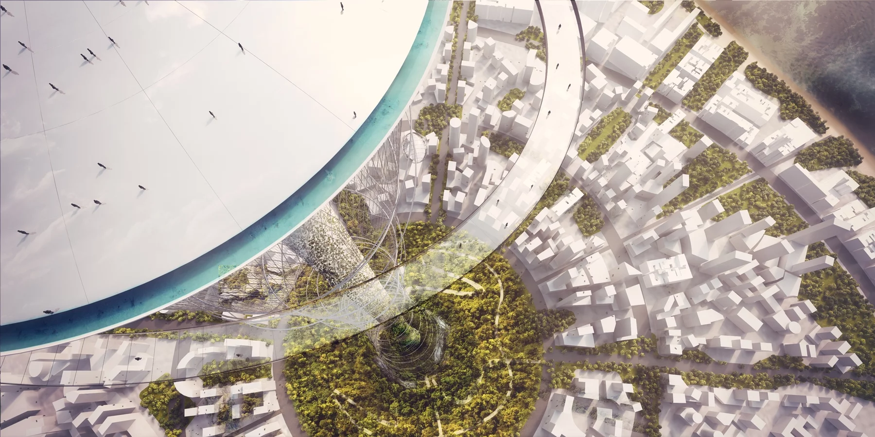 At the top, there will be a viewing deck, a "sky walkway" and a restaurant